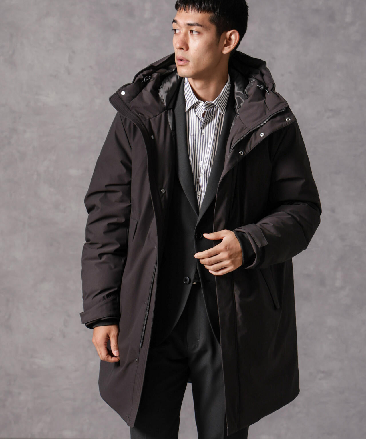 西川ダウン(R)」ロング フード ダウン