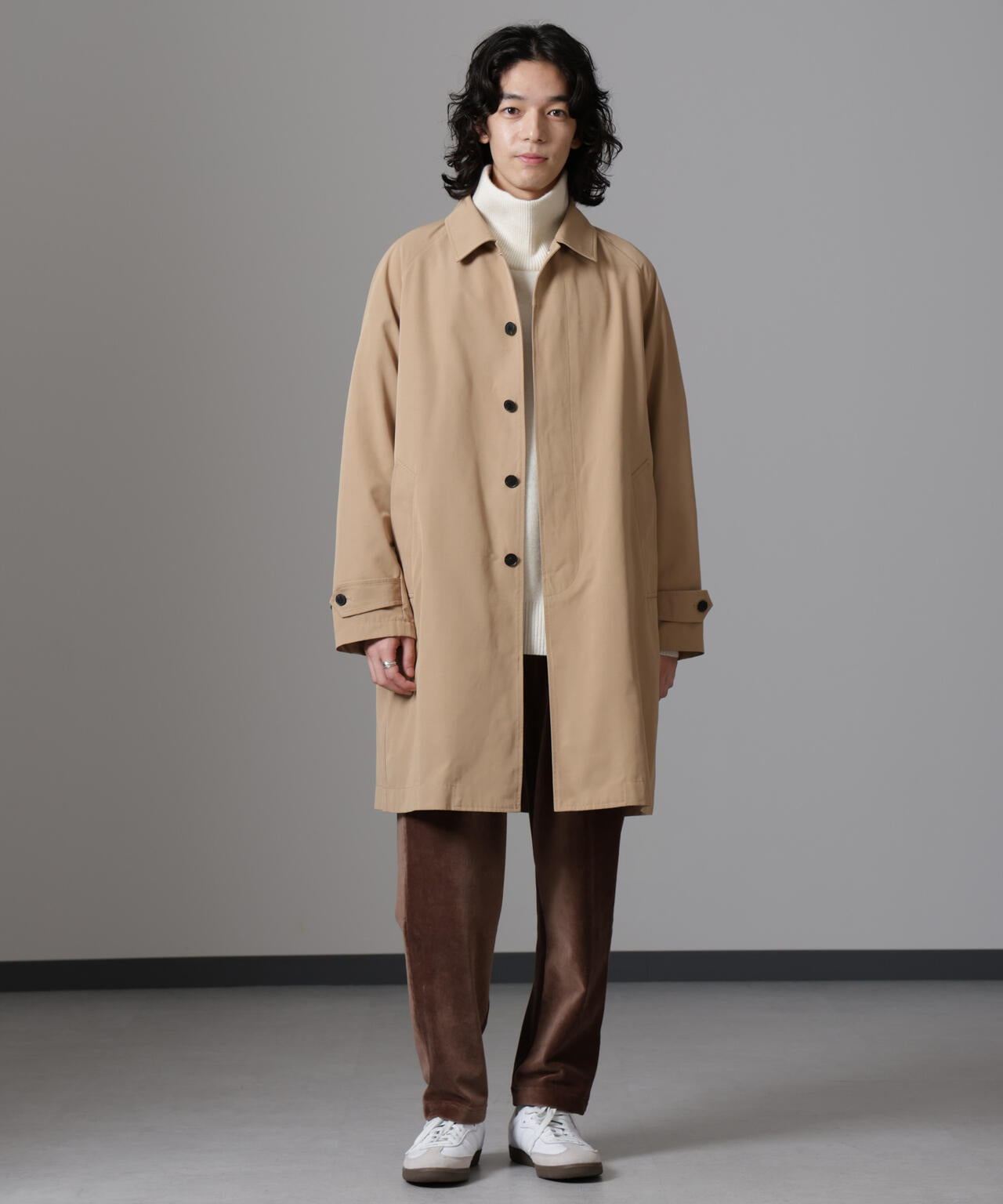 ウェザークロス ラグラン ステンカラー コート