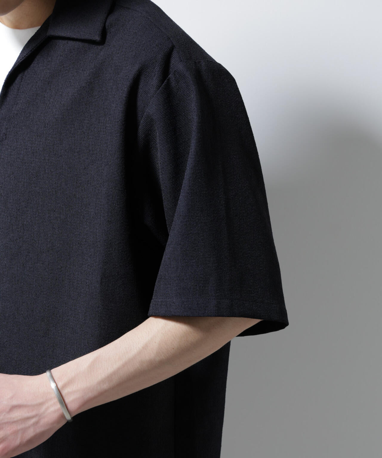 MC」coveross(R)EOS ポリエステル ブッチャー スキッパーシャツ