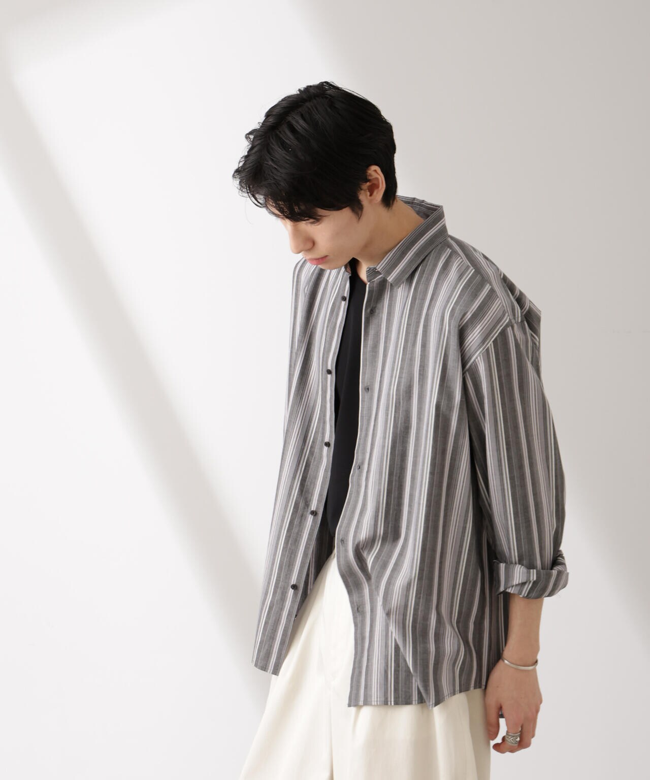 ランダム ストライプ シャツ 長袖