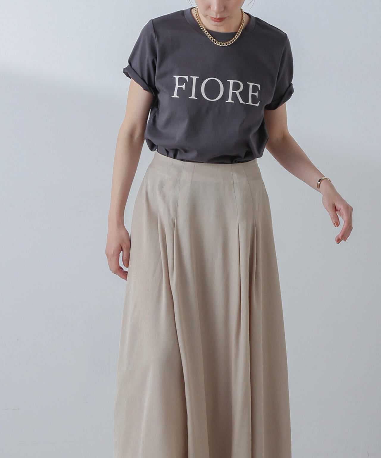 フレア マキシ スカート (セットアップ可)