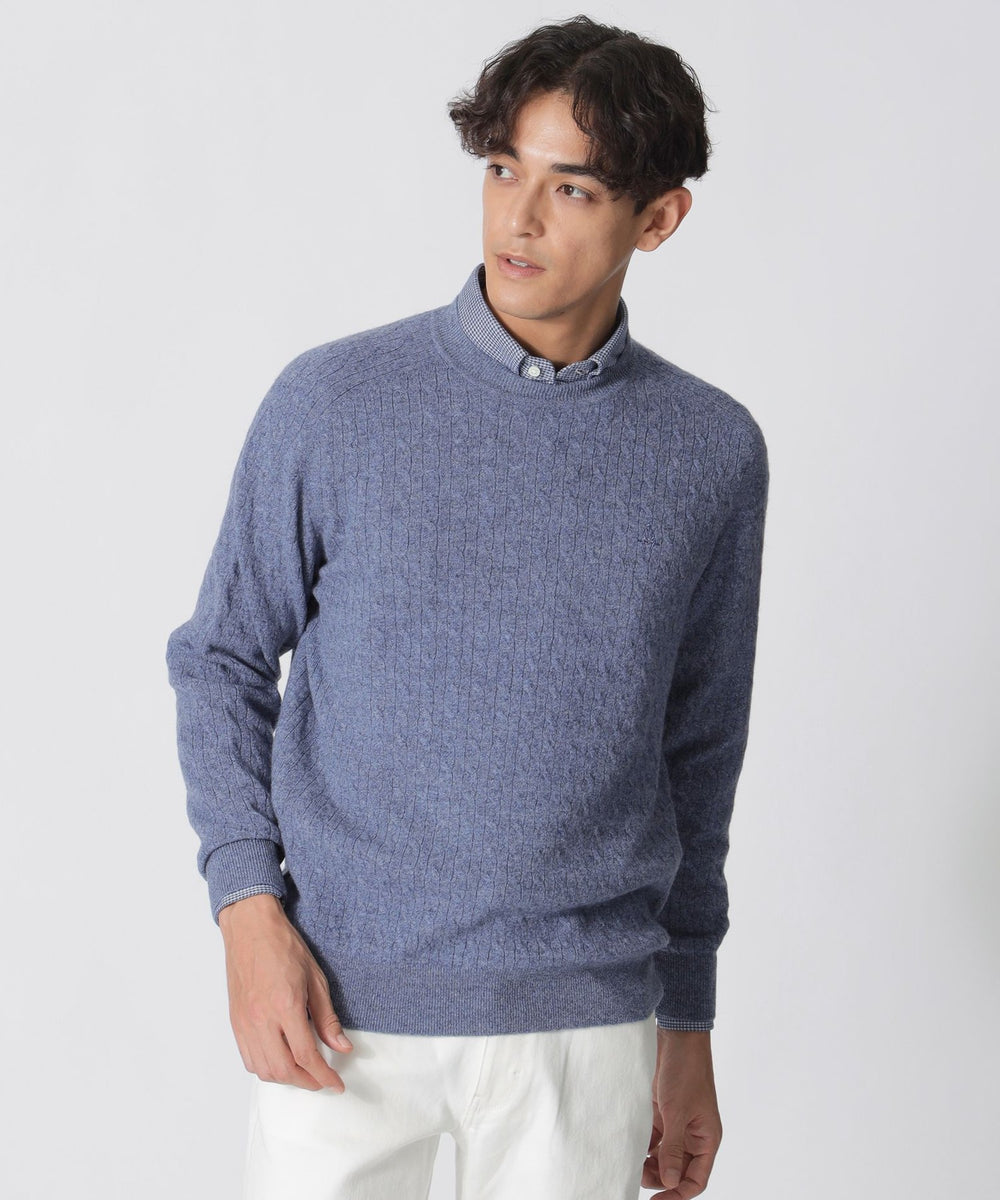 メランジケーブルクルーネックセーター(トップス)｜Paul Stuart(ポール