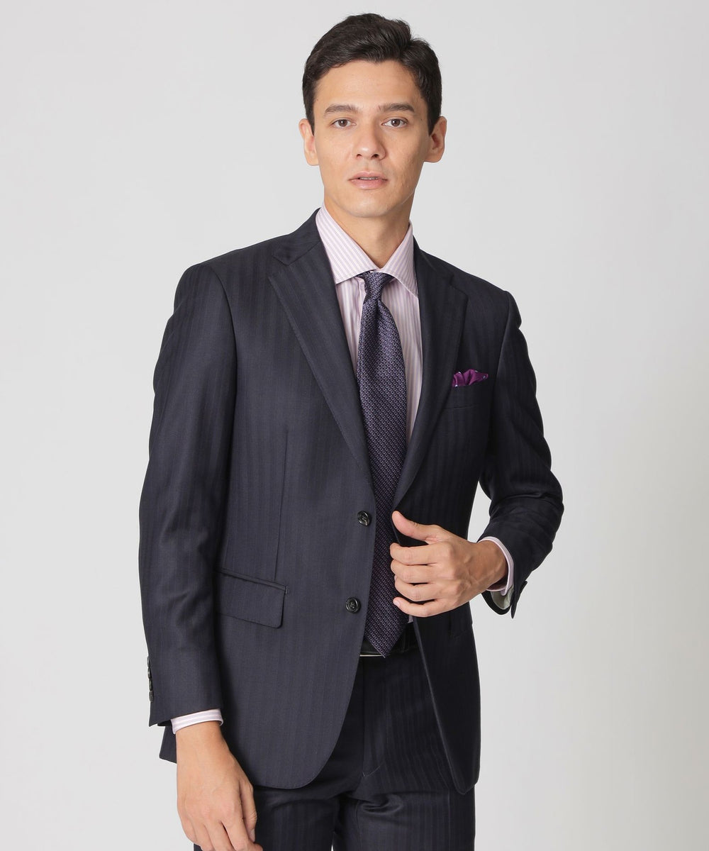 Nikkei magazine掲載】【EASTGATE MODEL】カシミヤブレンド ストライプ