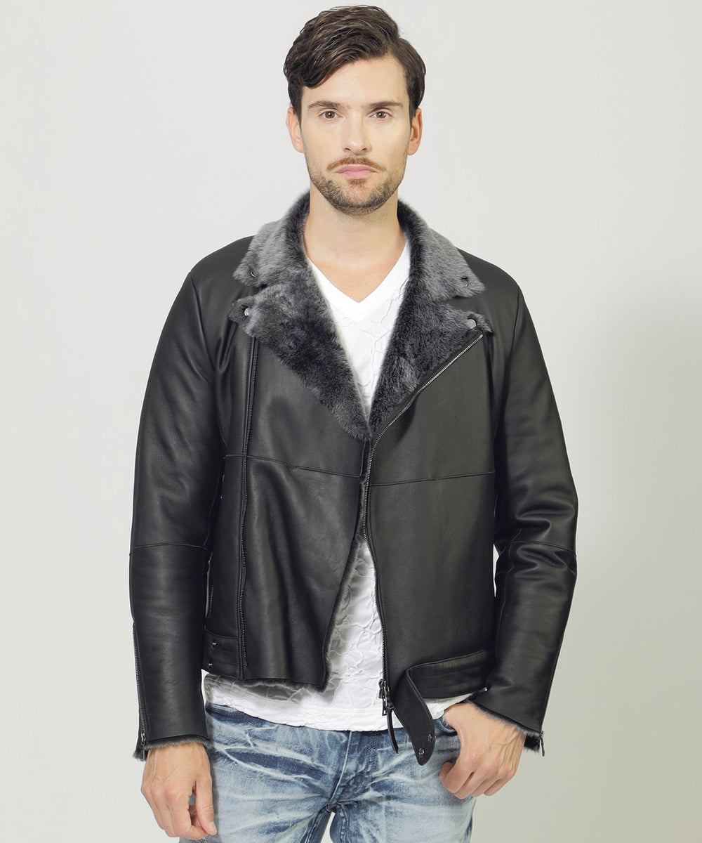 ムートンダブルライダースジャケット(ブルゾン)｜EPOCA UOMO(エポカ