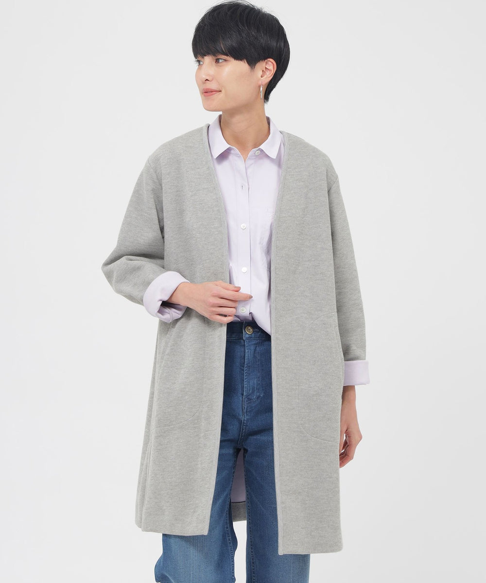 ウォッシャブル】ボンディングジャージロングカーディガン(トップス