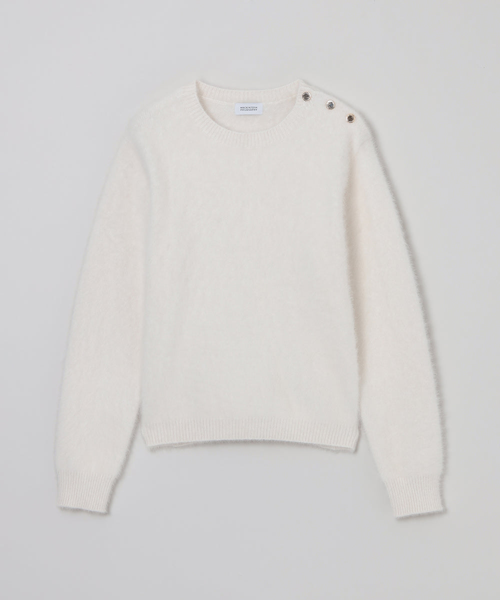 フォックスカシミヤショルダーボタンニット(トップス)｜MACKINTOSH