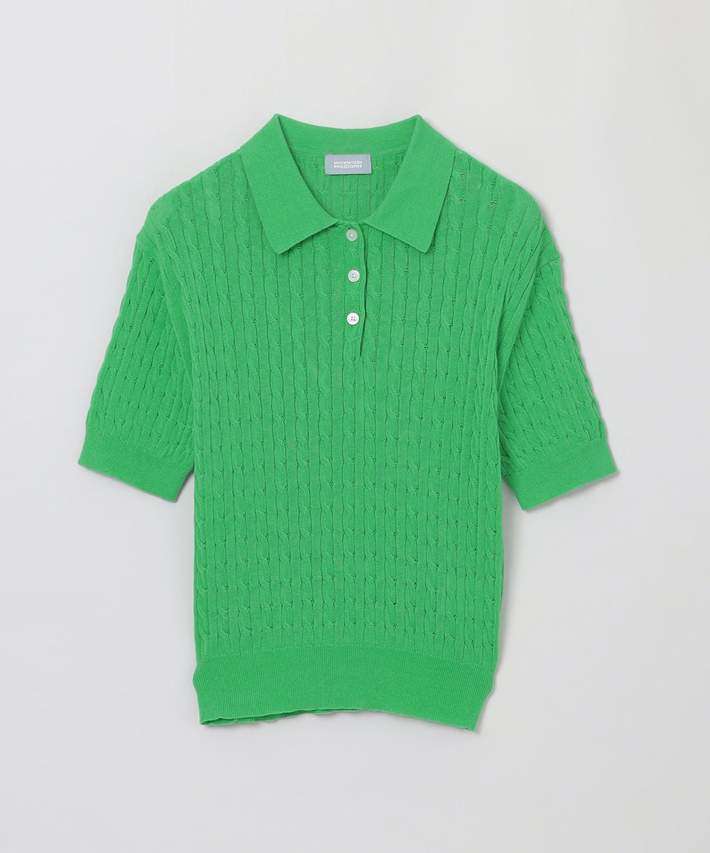 GREY LABEL ハイベージケーブルニットポロ(トップス)｜MACKINTOSH