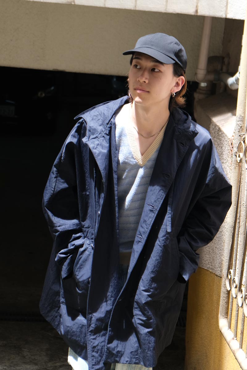 CASEY CASEY | SHORT 3 PIECES COAT-NY / NAVY フードコート – STOCK