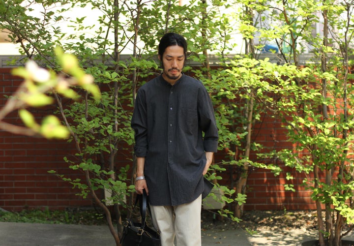 COMOLI【 コモリ 】ベタシャン バンドカラーシャツ | CORNER'S ARK