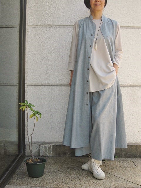 ババグーリ“ヘンプコットン平織”のロングベスト | 長野ヨーガンレール