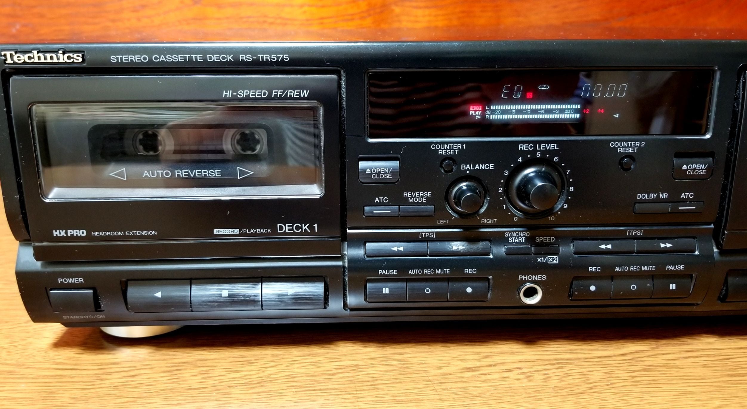 ダブル録音テープデッキ Technics RS-TR575 録・再良好・訳あり完動品