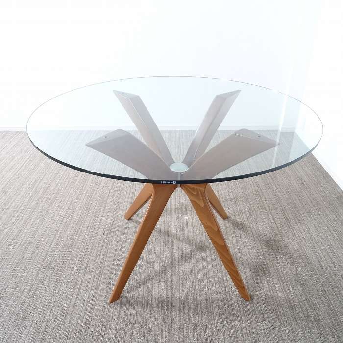 Calligaris カリガリス トーキョー 円形ダイニングテーブル ガラス天板