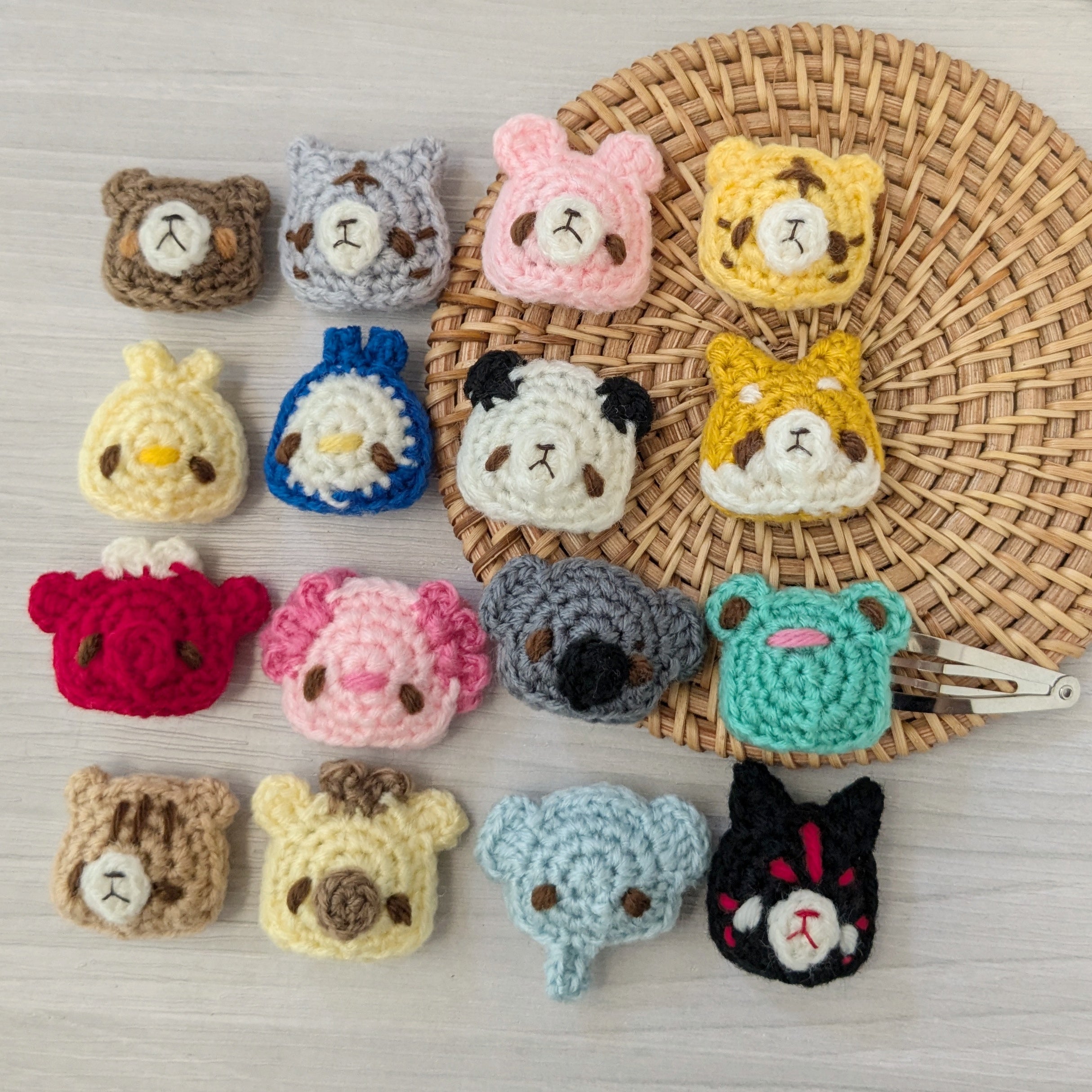 新作 ぷっくりあみぐるみ動物ヘアゴム 16種 | +KleiN*Licht+