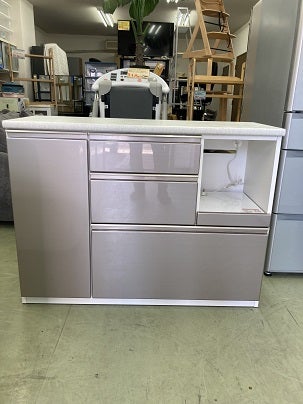 幅120cm ニトリ キッチンカウンター アルミナ2 他4点 | リサイクル