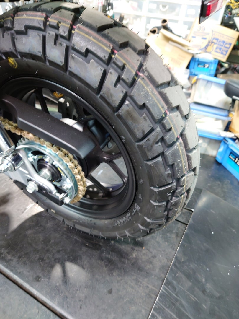 新型モンキー125 ロードタイヤに交換とマフラー装着！ | 本庄市の