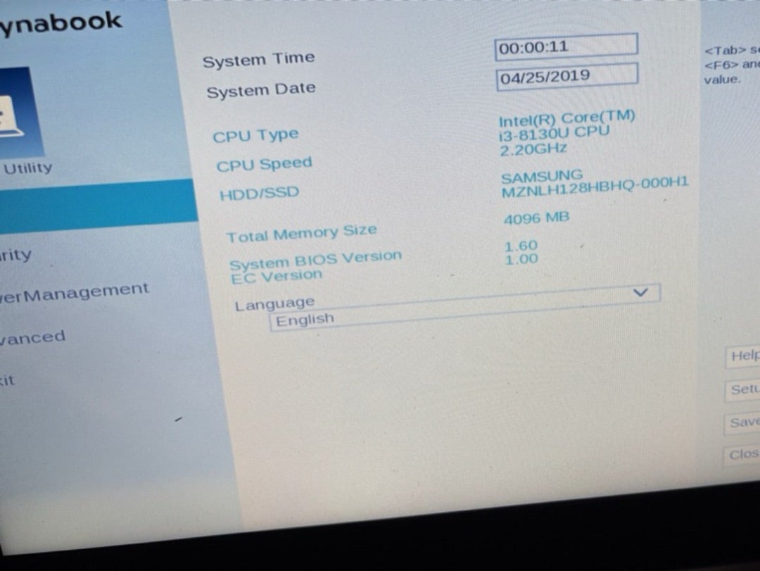 TOSHIBA(東芝) dynabook R63/M BIOS確認成功‼️ | 俺的ジャンカー