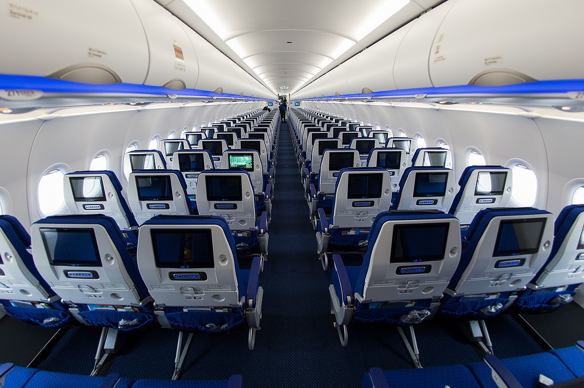 数字で知る乗り物図鑑] 全席10/12型モニター付き「エアバスA320neo