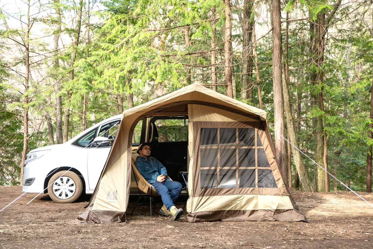 クルマとつなげても単体でも使えるogawaの「カーサイドロッジ」で快適