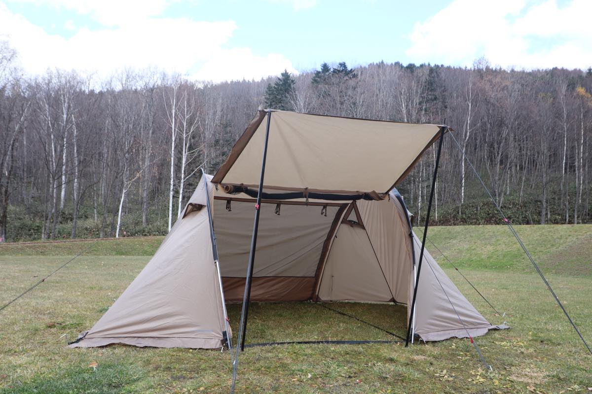 ソロにちょうどいい2ルームテント「ツインアーチソロテント」で冬