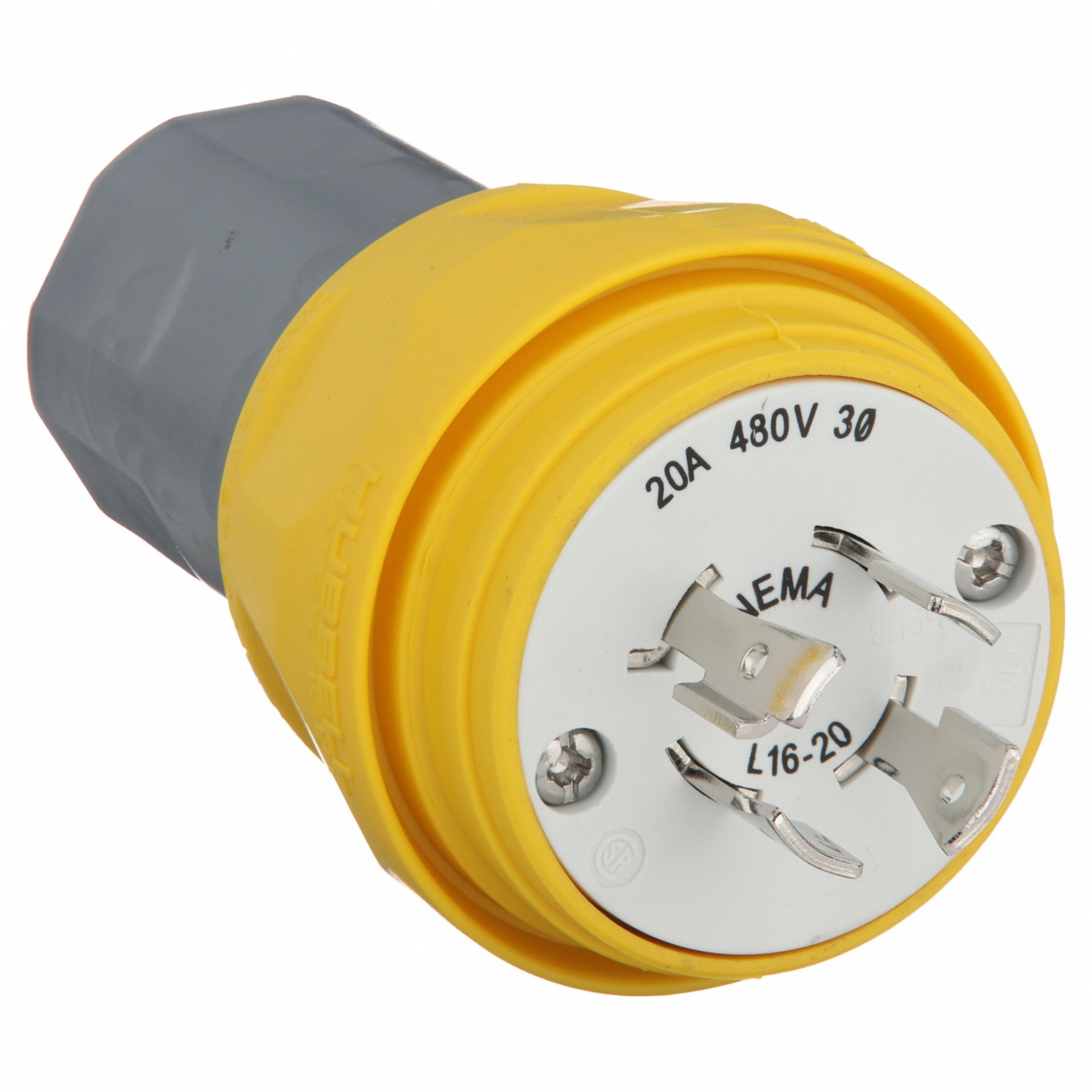 L16-20P, 20 A, Watertight Locking Plug - 39AW37|HBL26W76 - Grainger