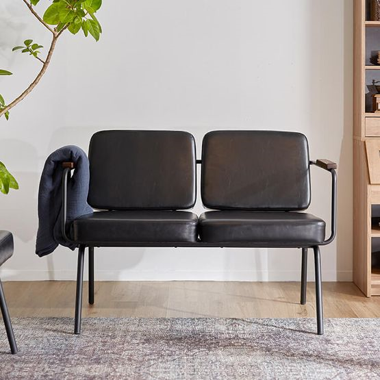 2人掛けソファ ダイニングソファ ヴィンテージ調 [幅116] | 【公式