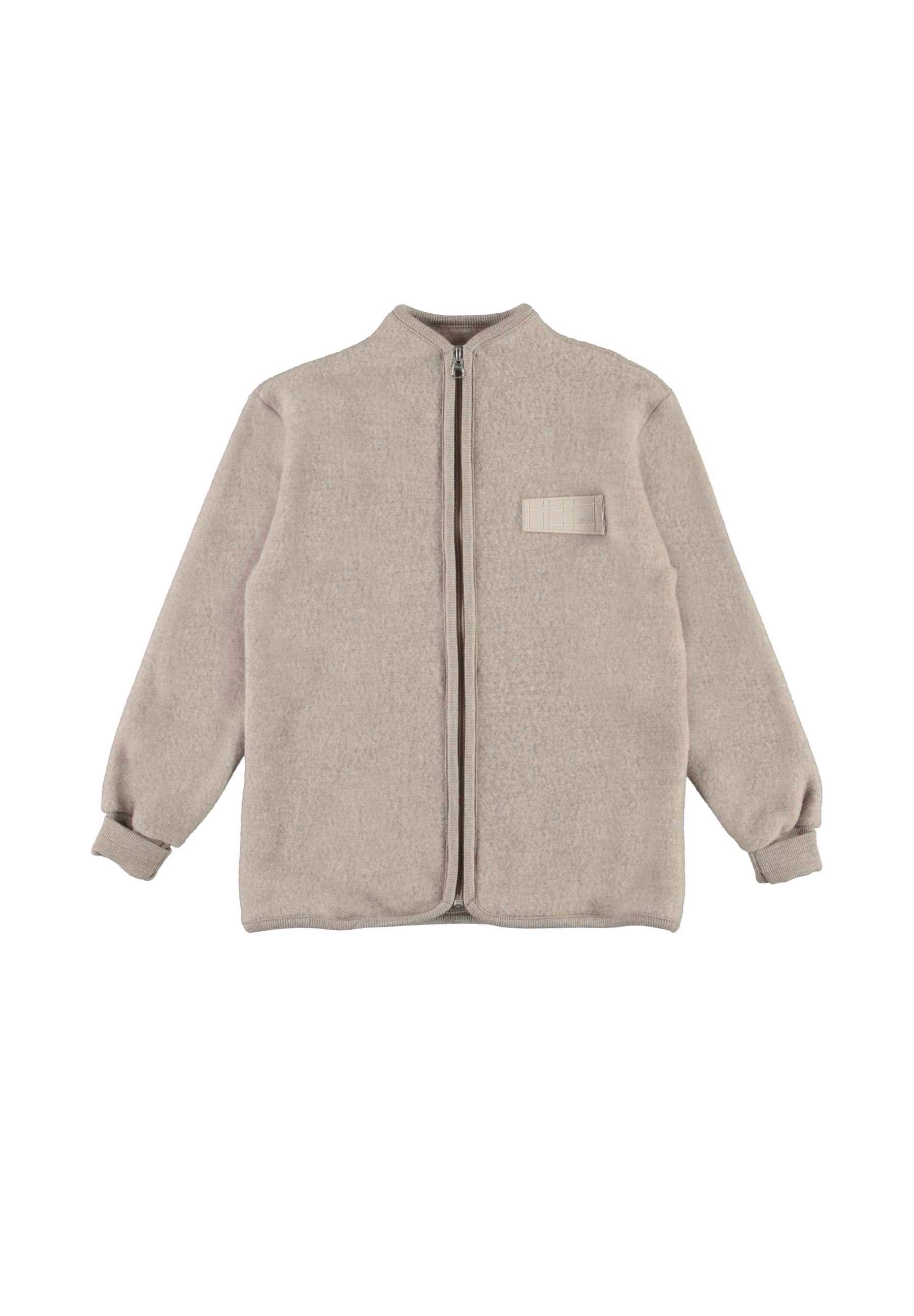 Umbat - Moon Sand - Beige jacket in wool with zip closure - Molo