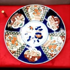 有田焼 伊万里焼 古伊万里 金彩 色絵 大皿 平皿 盛り皿 一尺皿1客