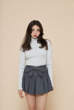 ANDMARY Mary turtle knit tops gray - メルカリ