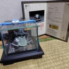 福花 蓮華 山梨県水晶美術彫刻組合 伝統工芸品 水晶 アベンチュリン