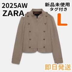 ZARA ストライプ柄フィットブレザー L ナポレオン - メルカリ