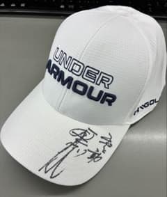 原辰徳さんサイン入り ゴルフ キャップ 帽子 新品 白 アンダーアーマー