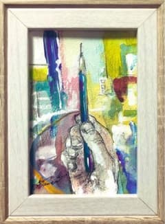 絵画一点物油絵F30号micchan作