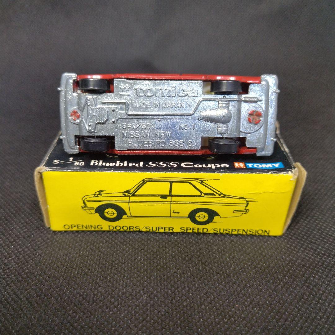 【116】トミカ　黒箱　日本製　ブルーバード　SSS　クーペ　1Eホイール