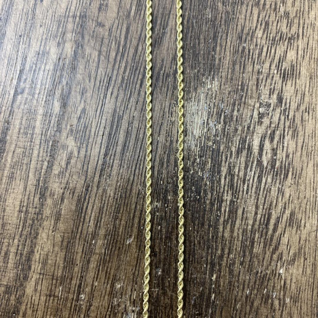 10k ロープチェーン ネックレス 50cm ゴールド 金無垢 1.5mm