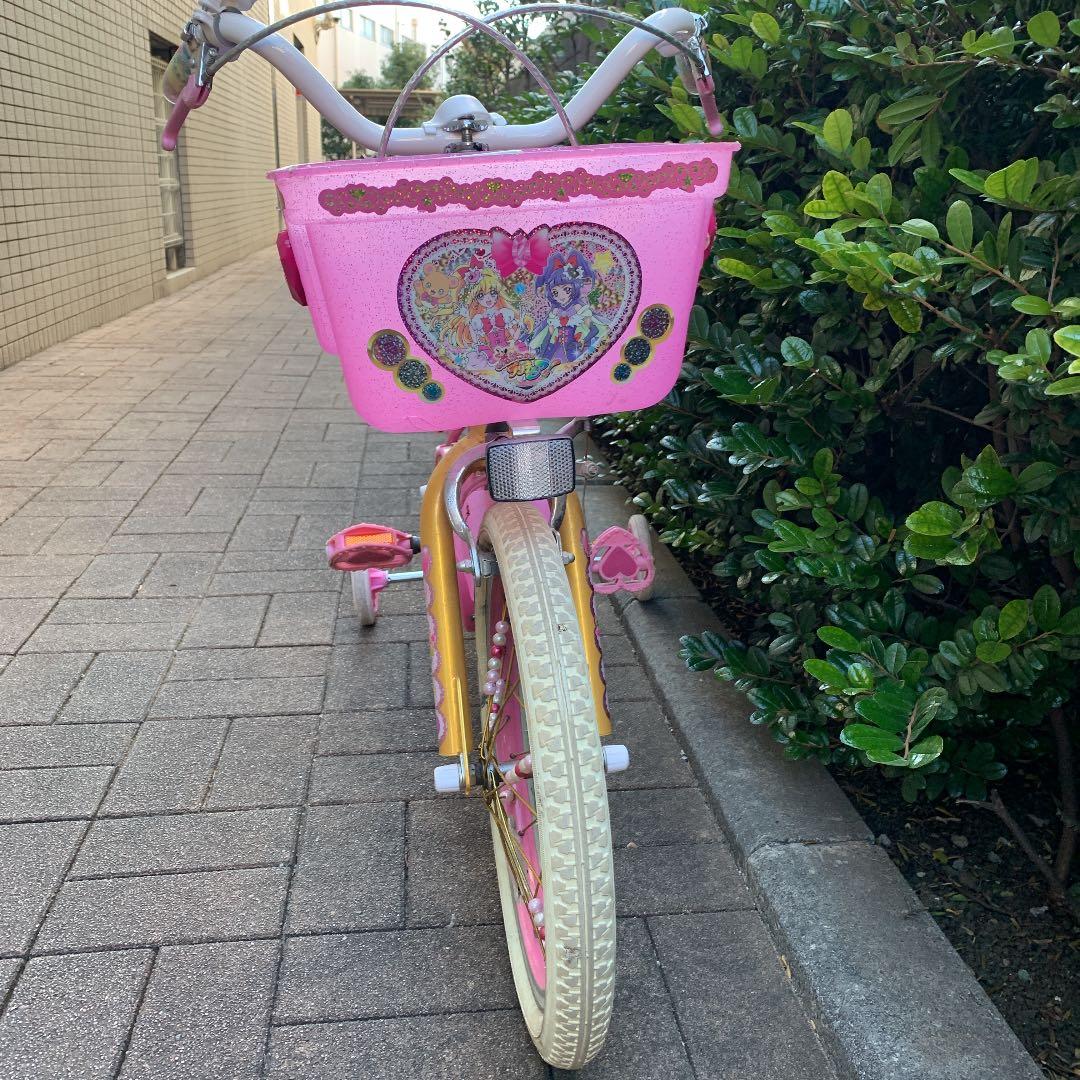 みゃあ様専用】プリキュア 自転車 16インチ 補助輪付 - メルカリ