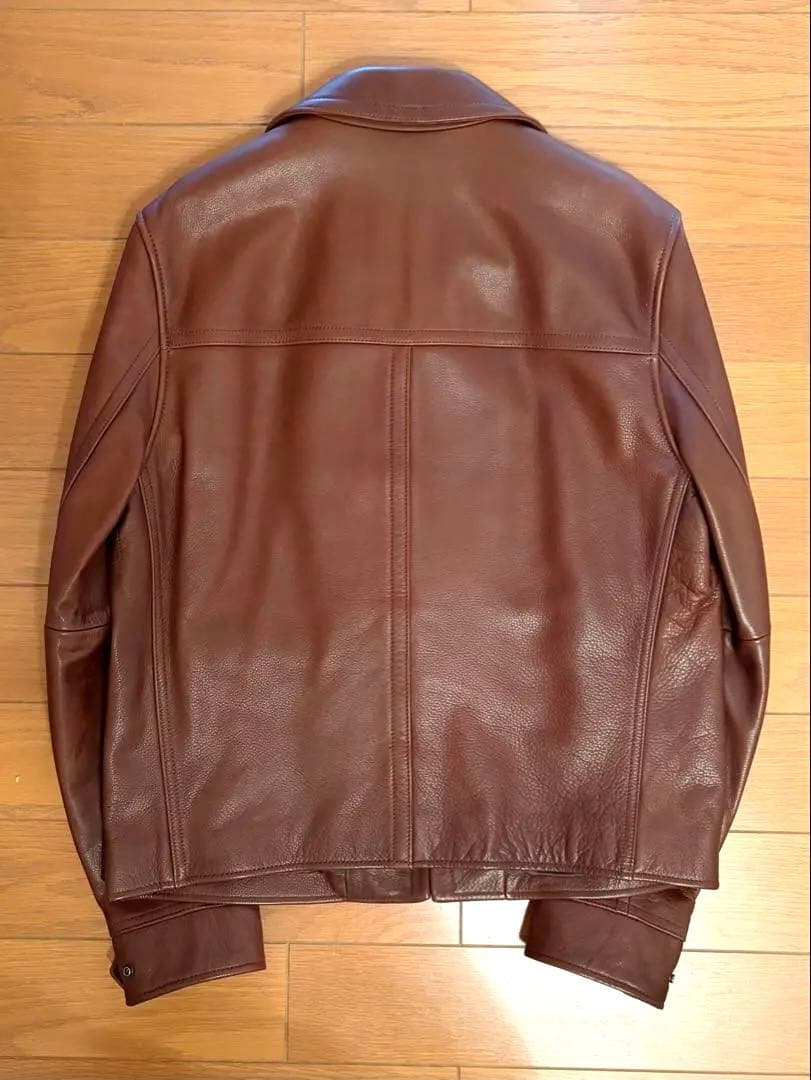 超美品】COACH ブラウンレザージャケット 牛革 - メルカリ