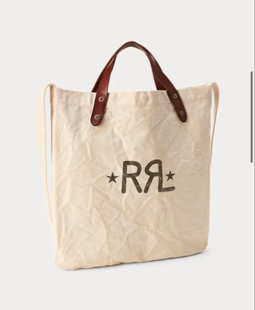RRL ダブルアールエル トートバッグ 1つ星タグ 希少☆ RRL(ダブルアールエル) デニム ロゴ トートバッグ (RRL/トート