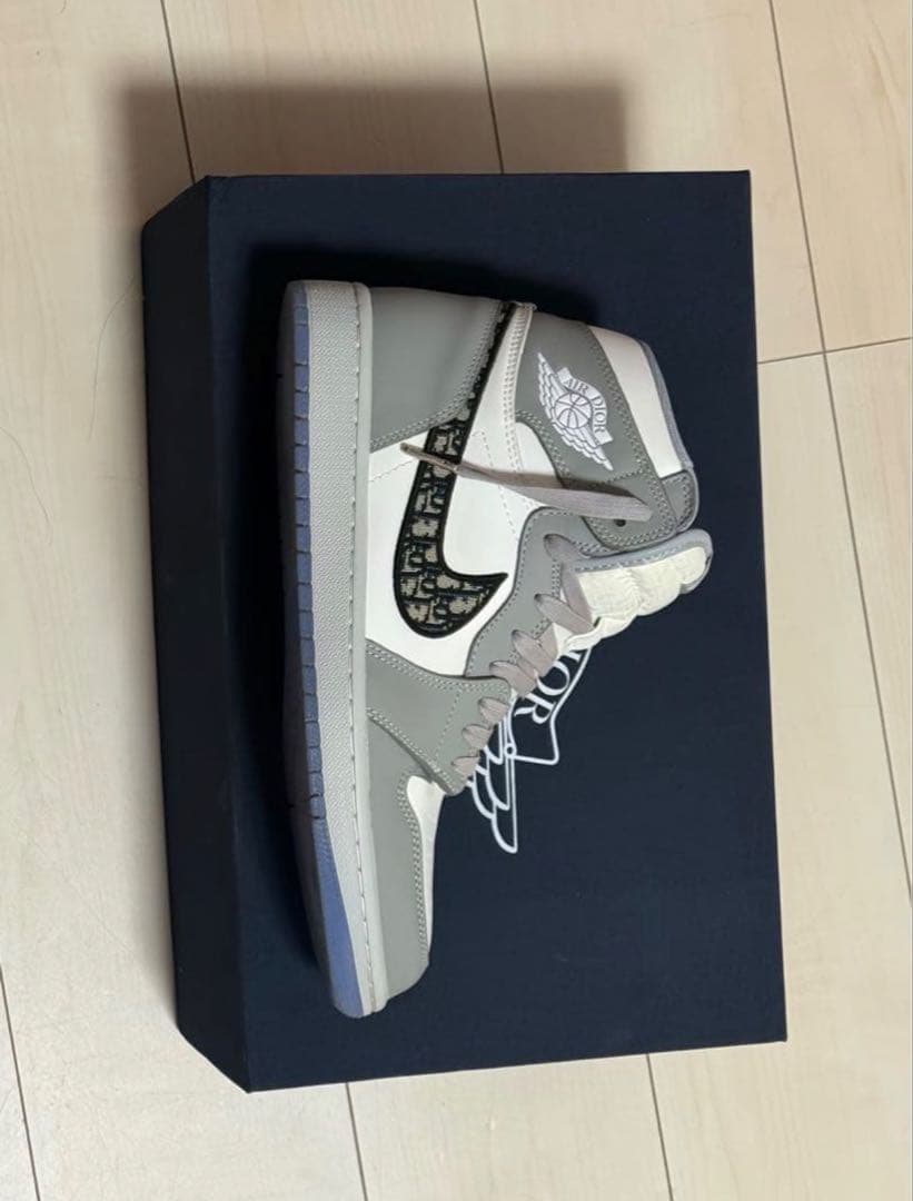 Dior Air Jordan 1 グレー/ホワイト 【27.5cm】