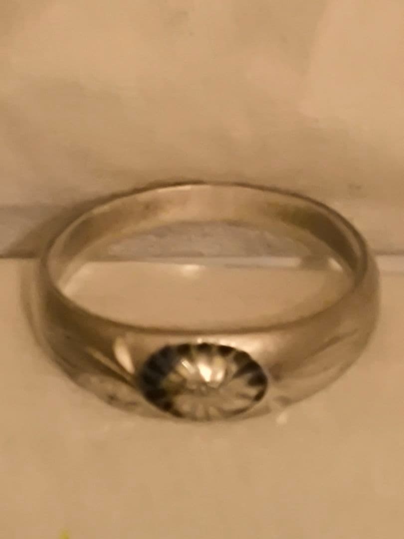 シルバー フラワーモチーフリング 8号、純金999