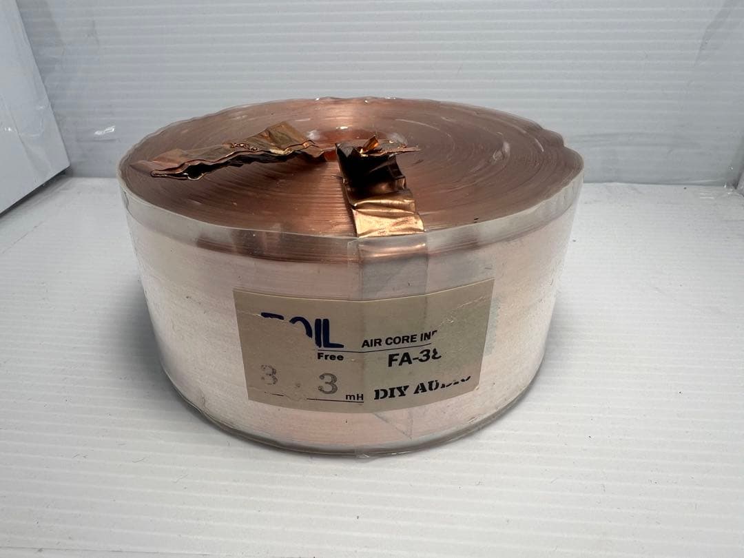 DIY AUDIO FA-3821 3.3mH 箔巻コイル 銅箔巻き 空芯コイル