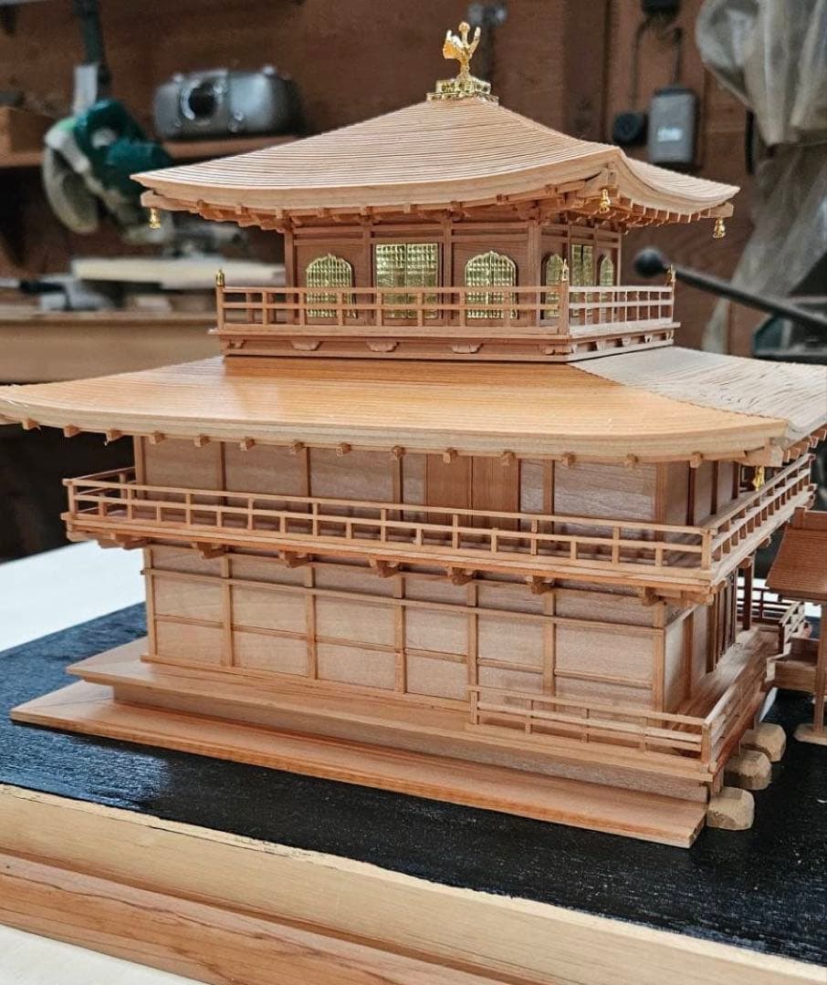 d*7様 小林工芸　1/50金閣寺　ジオラマ　完成品　ウッディージョー　01