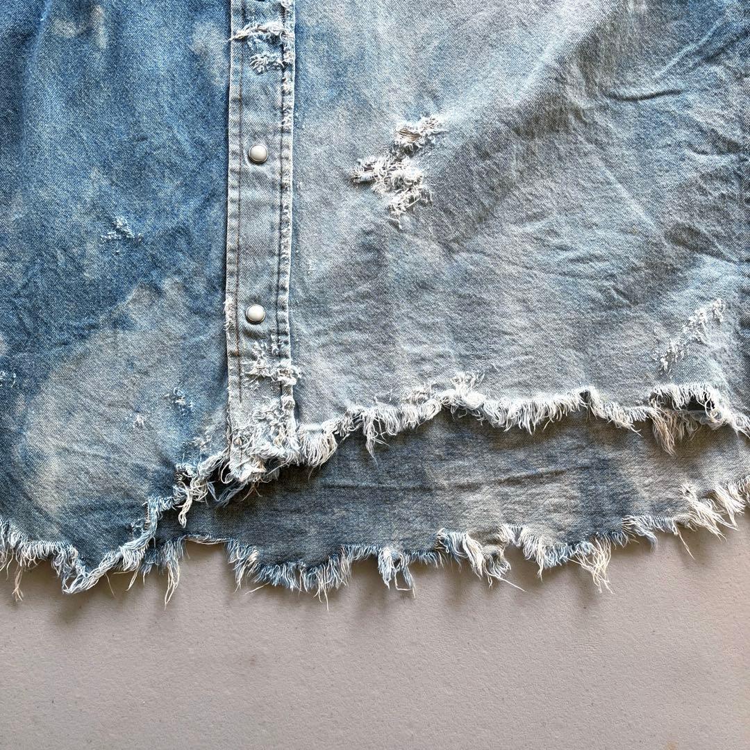 90's〜\"Wrangler\"CRUSH WESTERN DENIM SHIRT