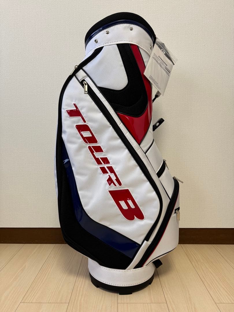【新品未使用】ブリヂストン キャディバッグ 9.5インチ 未使用 ブリヂストンゴルフ 9 5型 キャディバッグ レッド ブラック