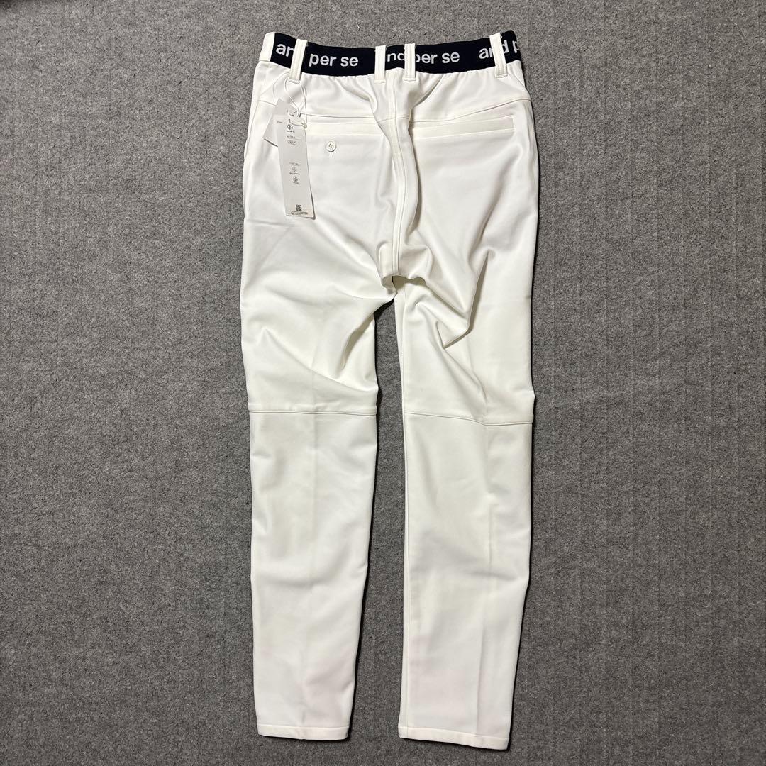 Lサイズ ☆新品 アンパスィ ストレッチ ゴルフパンツ 白 AMF5043F3