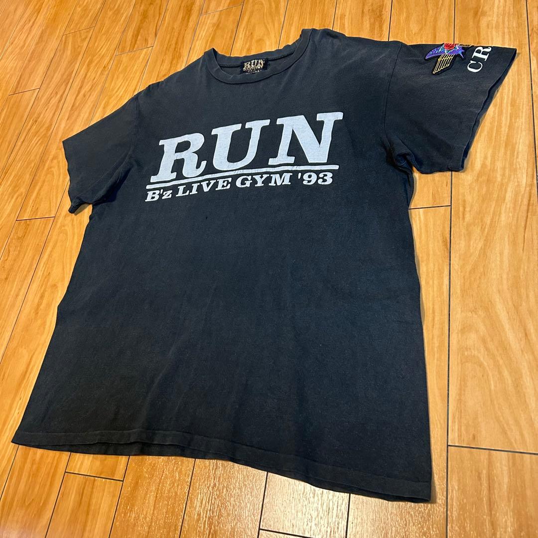 B'z RUN LIVE-GYM’93 スタッフ公式Tシャツ　CREWワッペン付