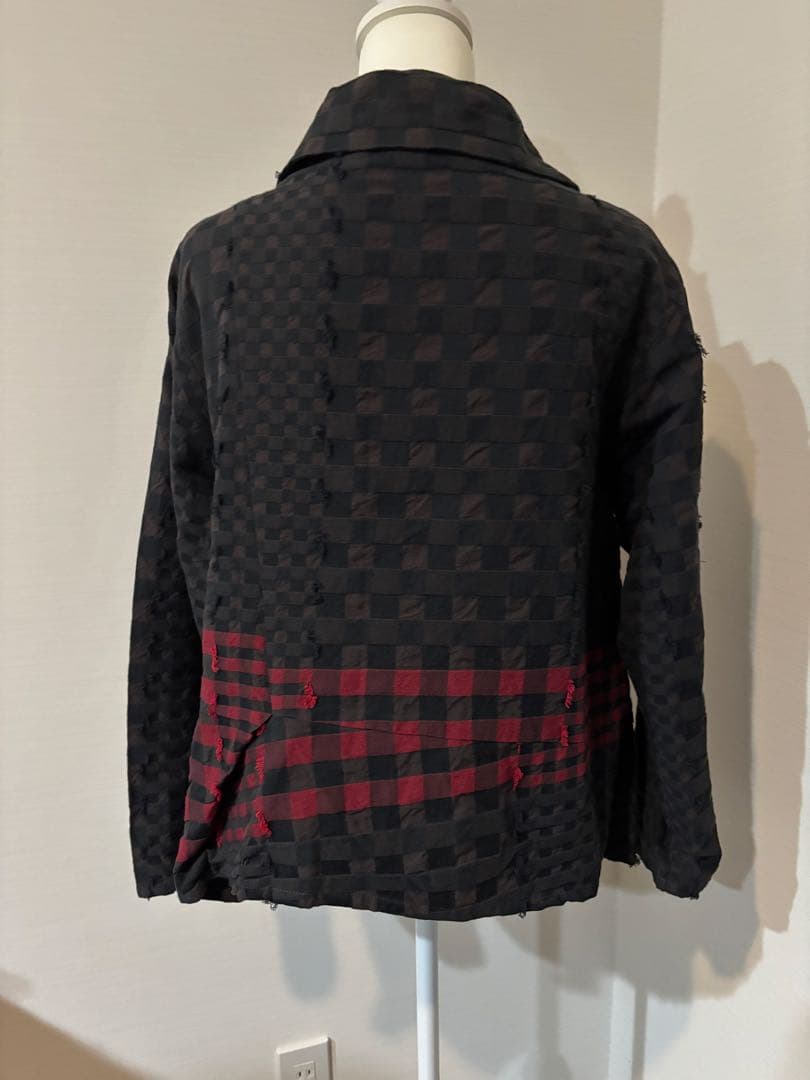 センソユニコ慈雨の春秋物チェック柄カジュアルジャケット - メルカリ