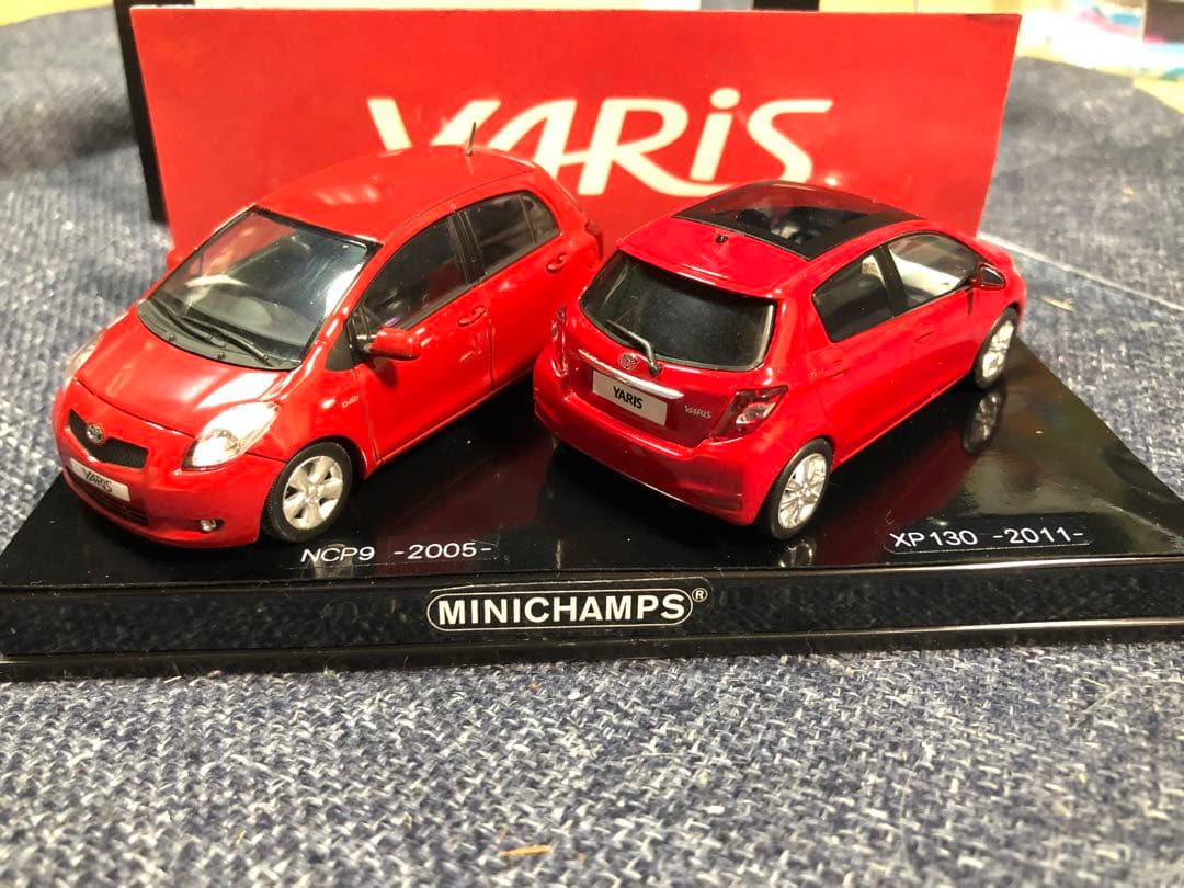 1/43 カスタム　トヨタ　ヤリス　NCP9(2代目) XP130(3代目) 赤