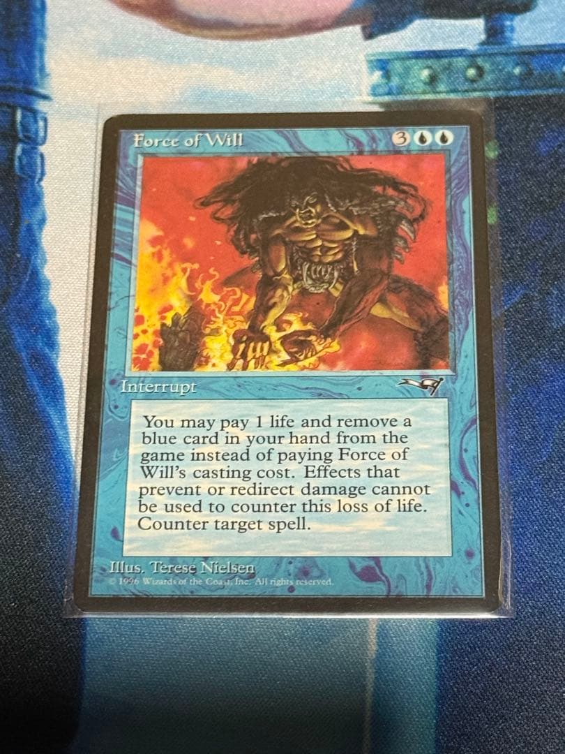 Force of Will 意思の力　1枚　マジックザギャザリング 旧枠仕様)意志の力/Force of Will《日本語》【DMR】