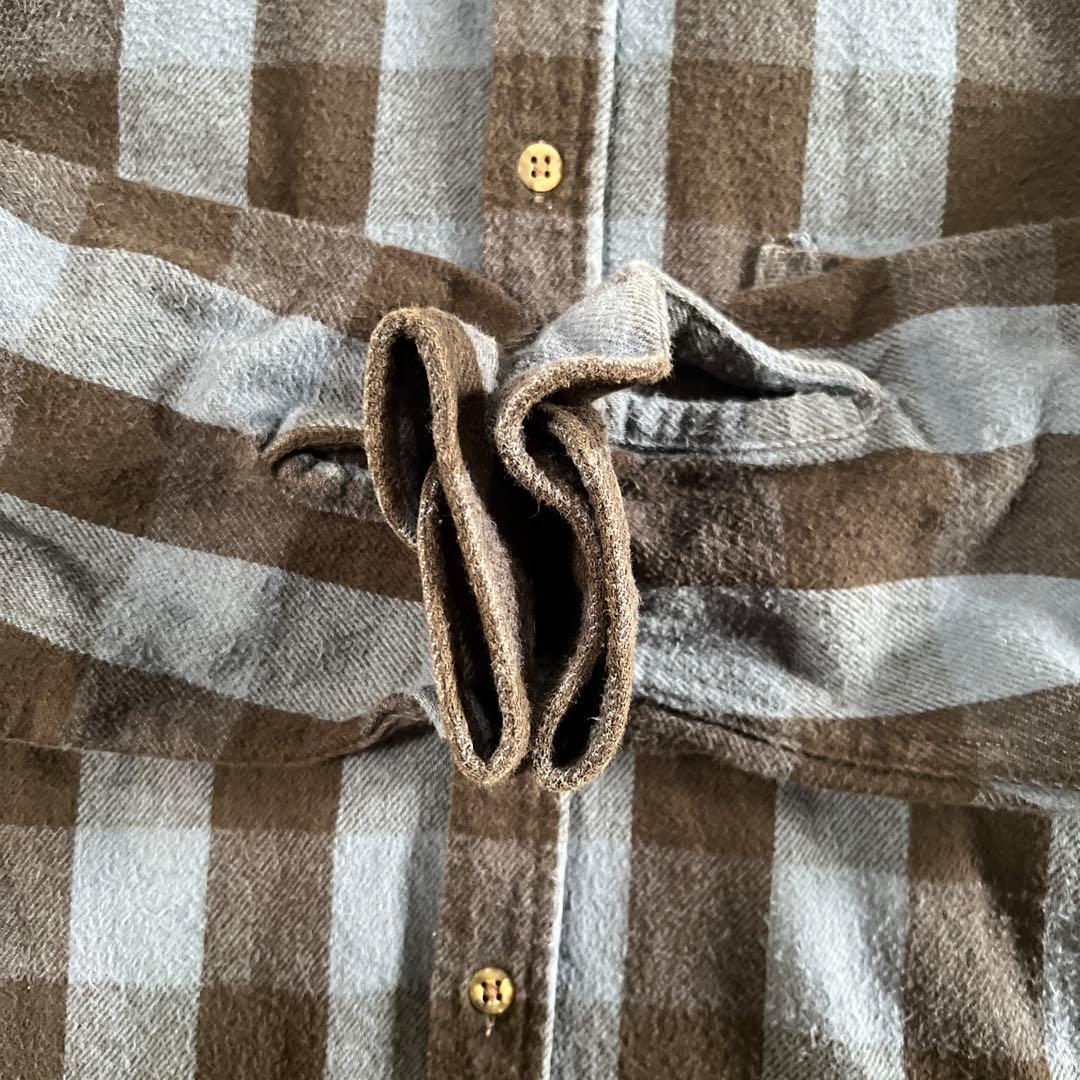 90s ST.JOHN'S BAY 青黒 バッファローチェック ネルシャツ - メルカリ