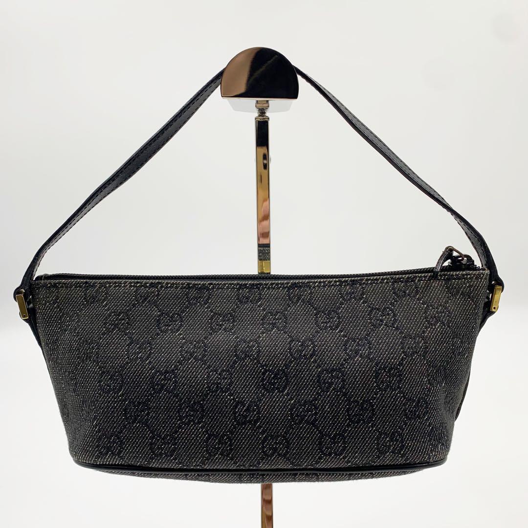 ✨極美品✨】 グッチ アクセサリーポーチ GGキャンバス ブラック